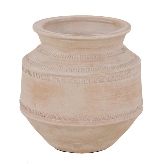 Wide Mouth Clay Vase