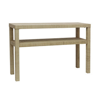 Raffia Wrapped Console Table