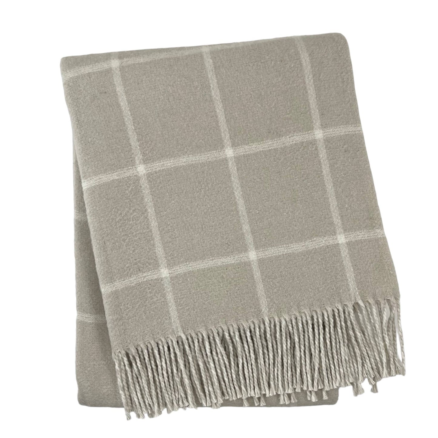 406 Double Face Cotton Window Pane Throw with Fringes