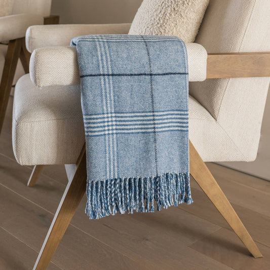 408 - Windowpane Plaid Throw