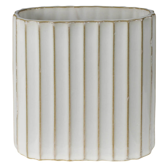 Caro Ribbed Vase, Ceramic - Sm