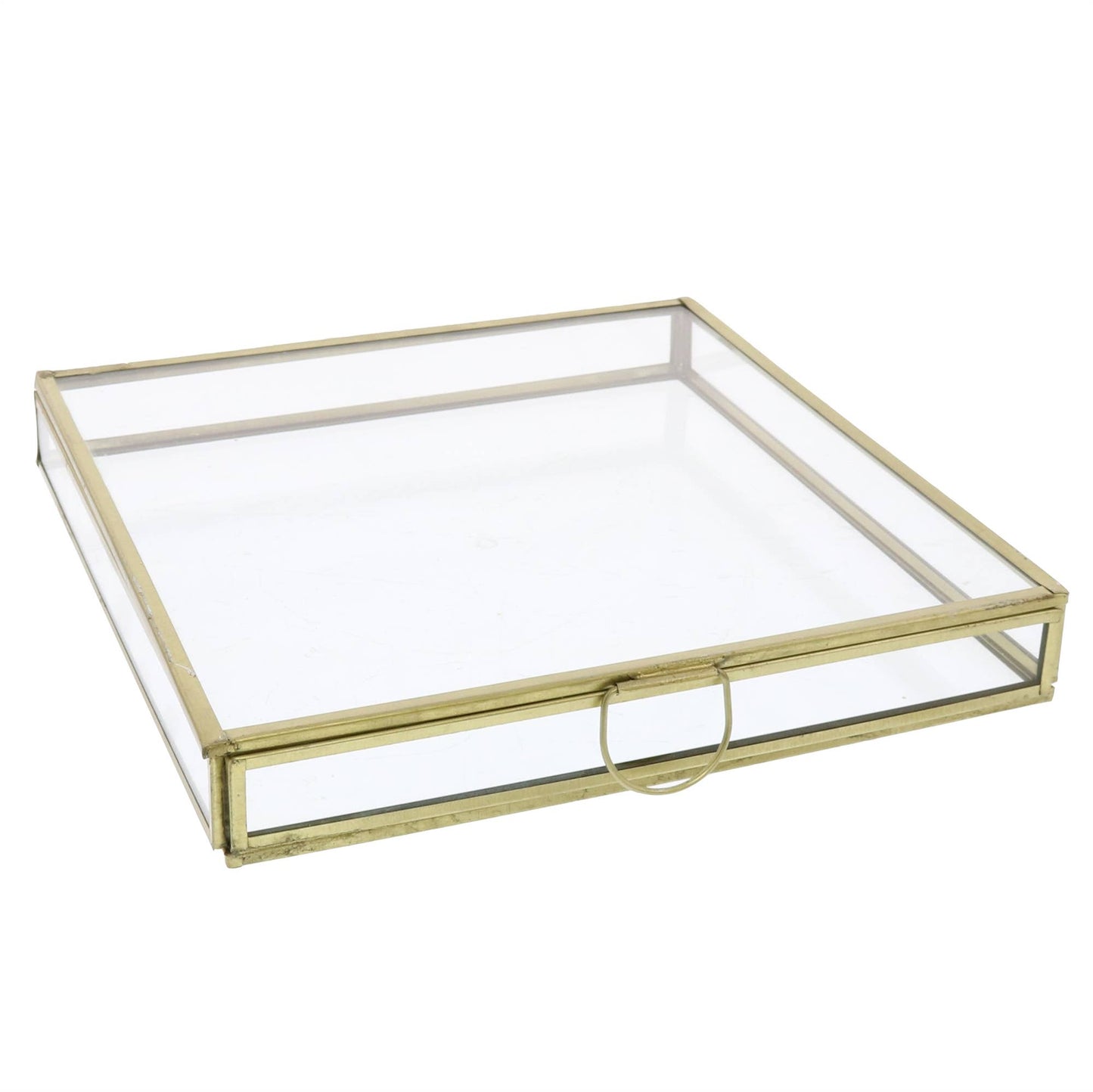 Monroe Flat Square Box - Med - Brass