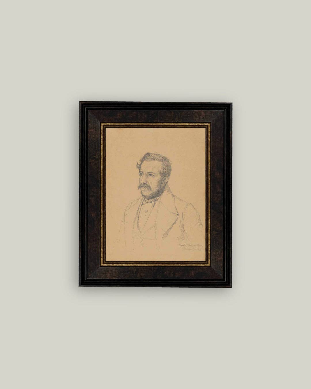 Portrait of Christophe Louis Framed Antique Art