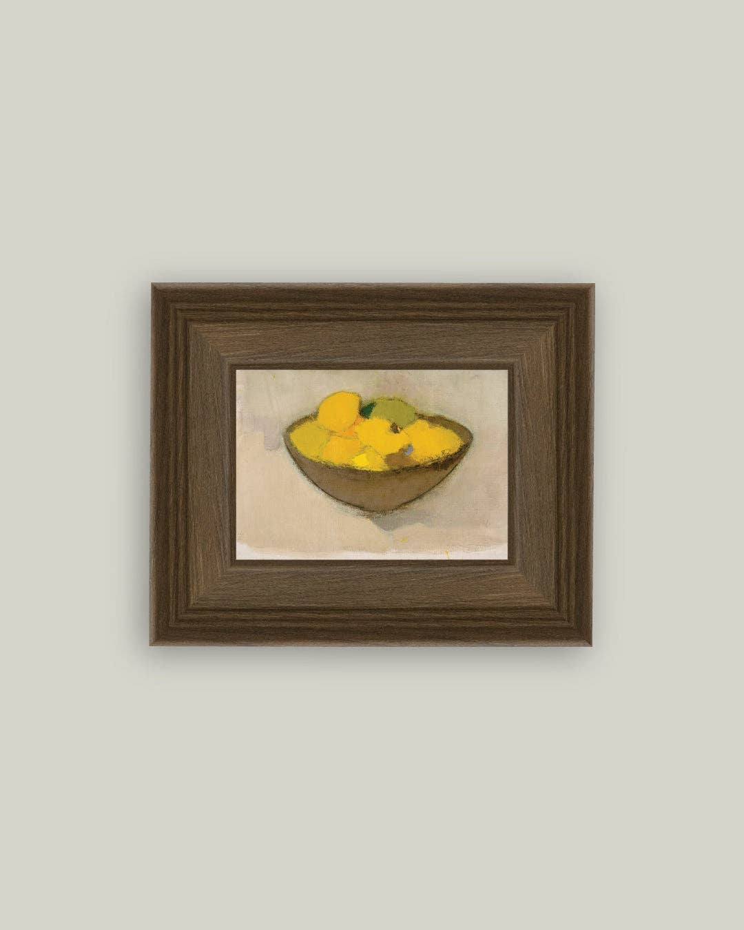 Lemons in a Bowl Framed Antique Art