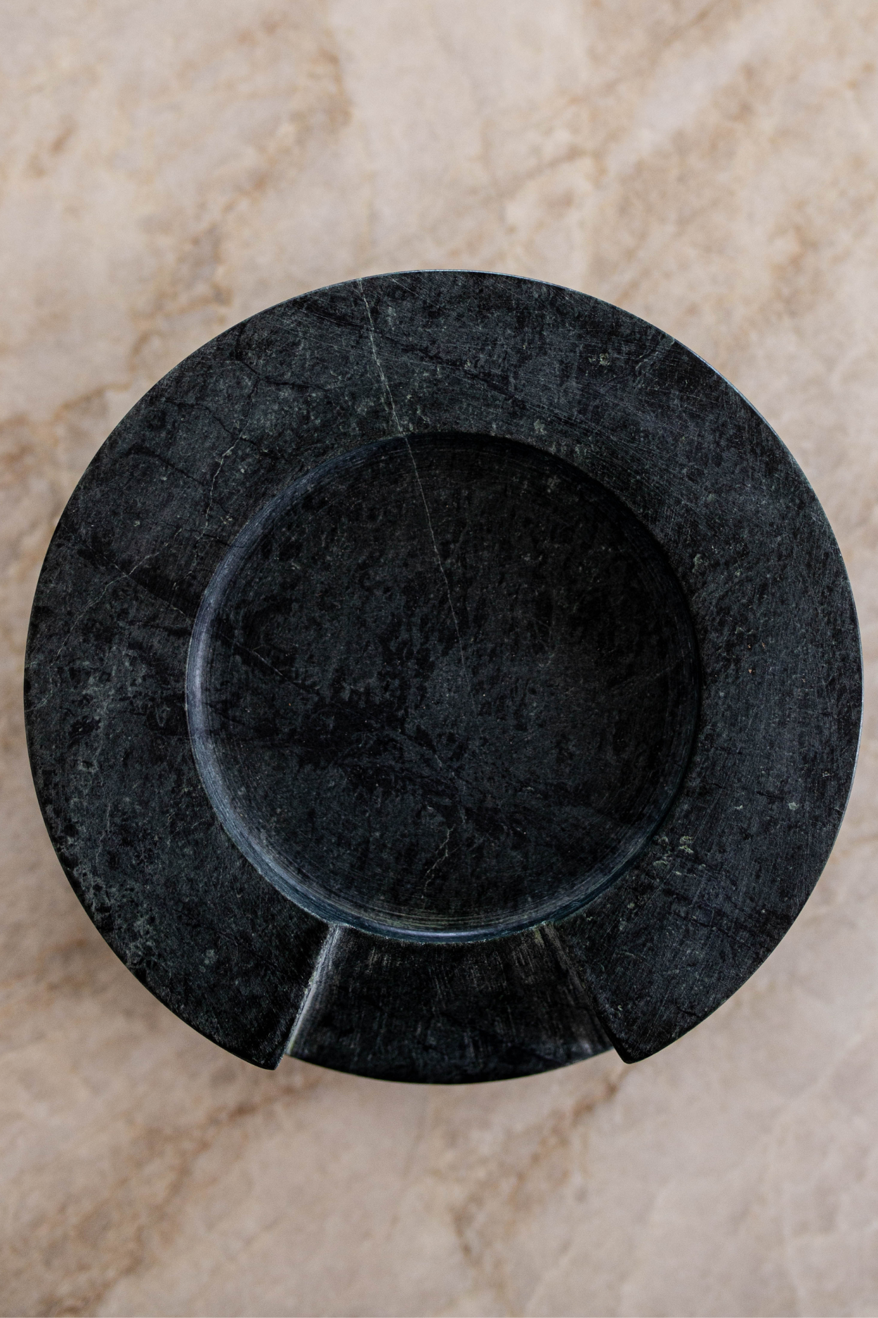 Turned Emerald Green Marble Round Spoon Rest