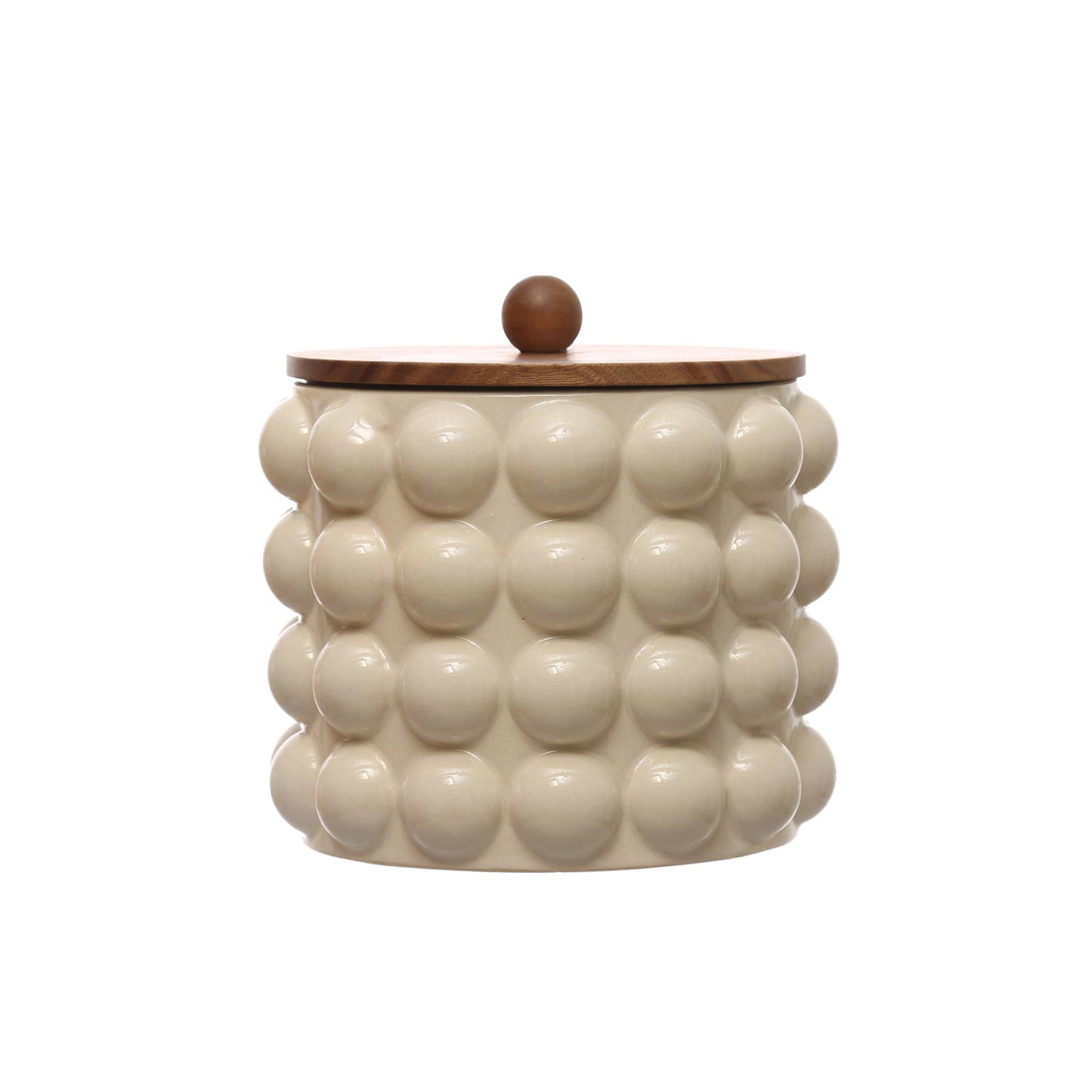 Stoneware Canister w/ Raised Dots