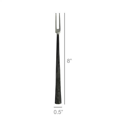 Aero Cocktail Fork, Stainless & Black Zinc - Lrg