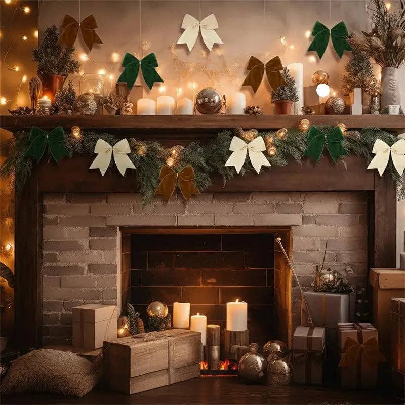 Suede Holiday Bows (Set of 12)