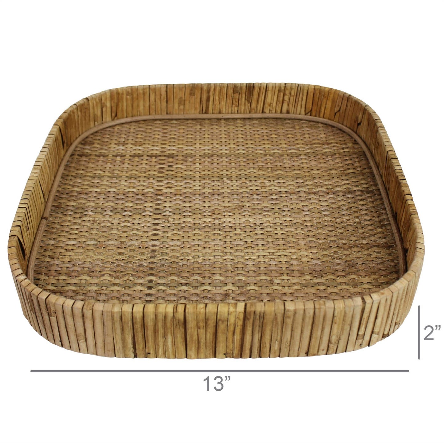Cayman Tray, Rattan, Square - Lrg