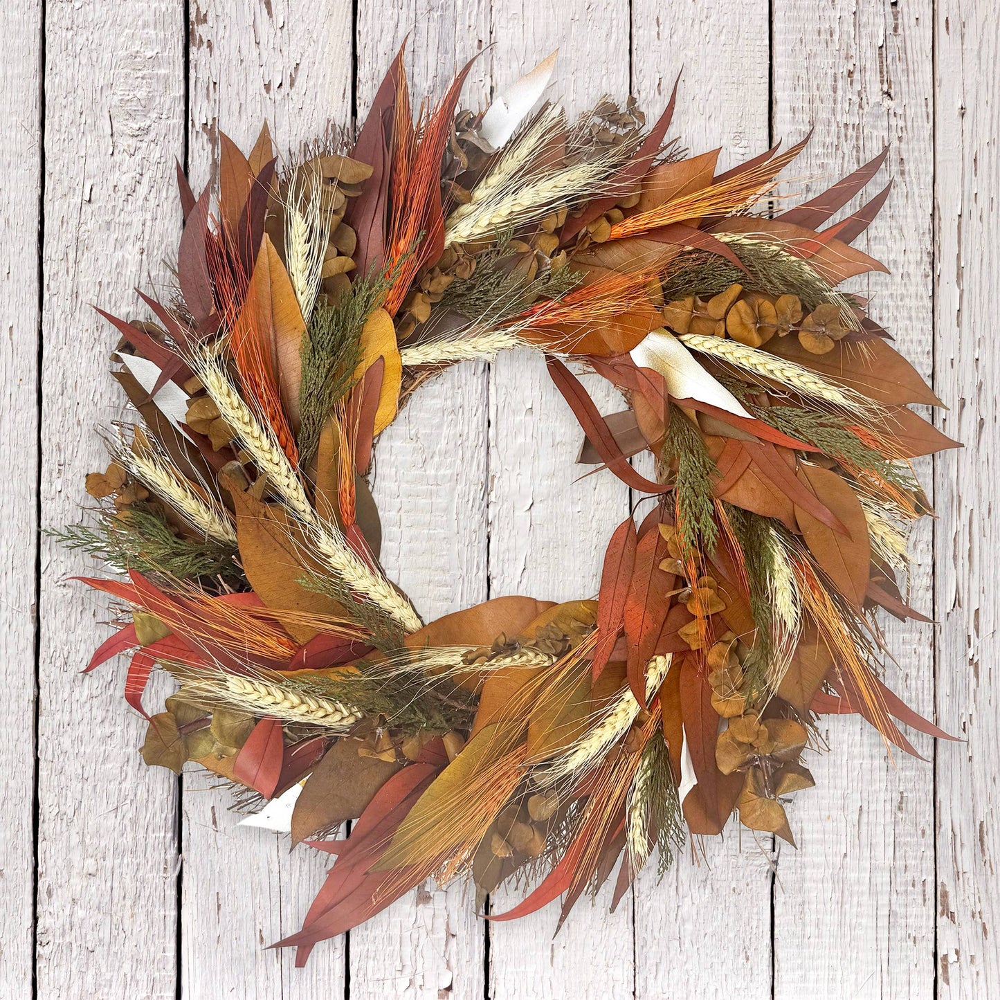 Burnt Orange Autumn Wreath