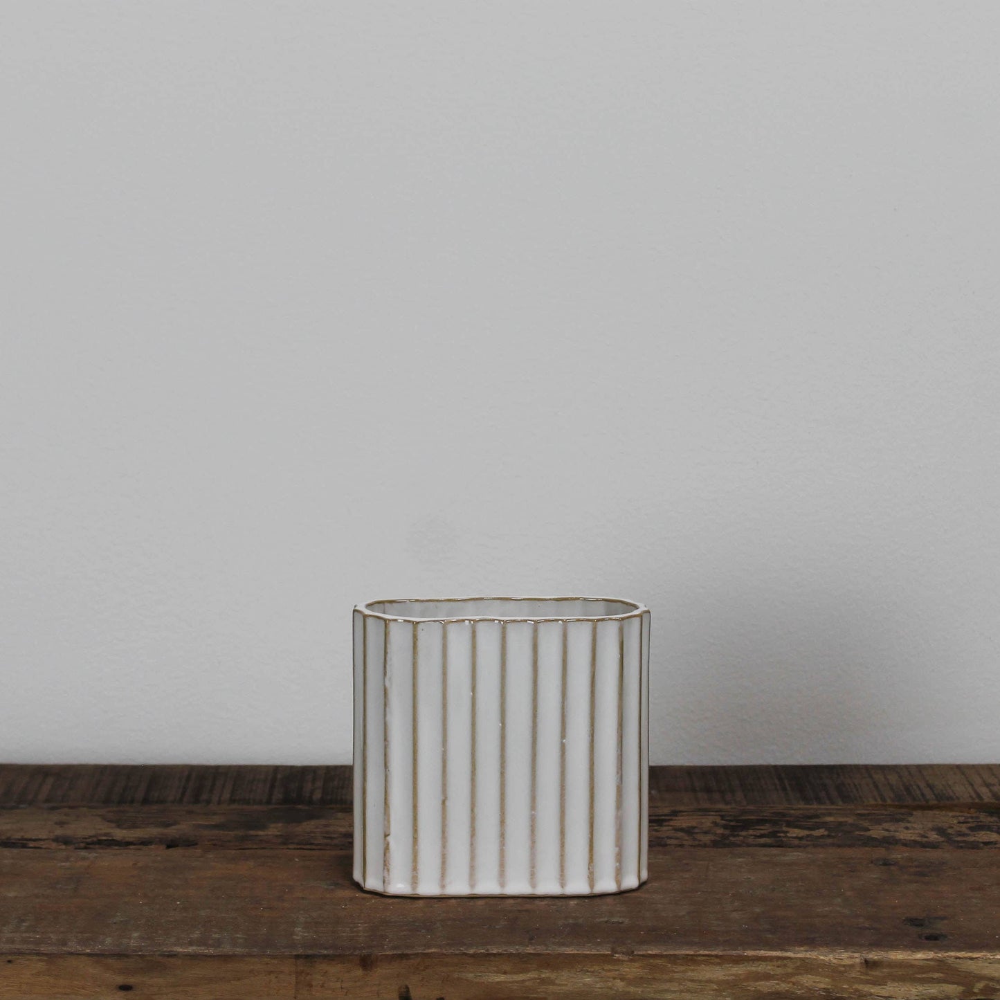 Caro Ribbed Vase, Ceramic - Sm