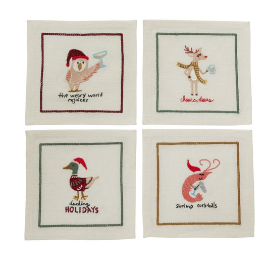 Tipsy Critters Cocktail Napkins - 4 Varieties