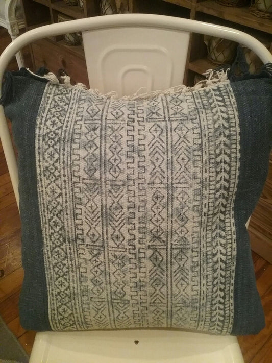 Blue Bohemian Pillow