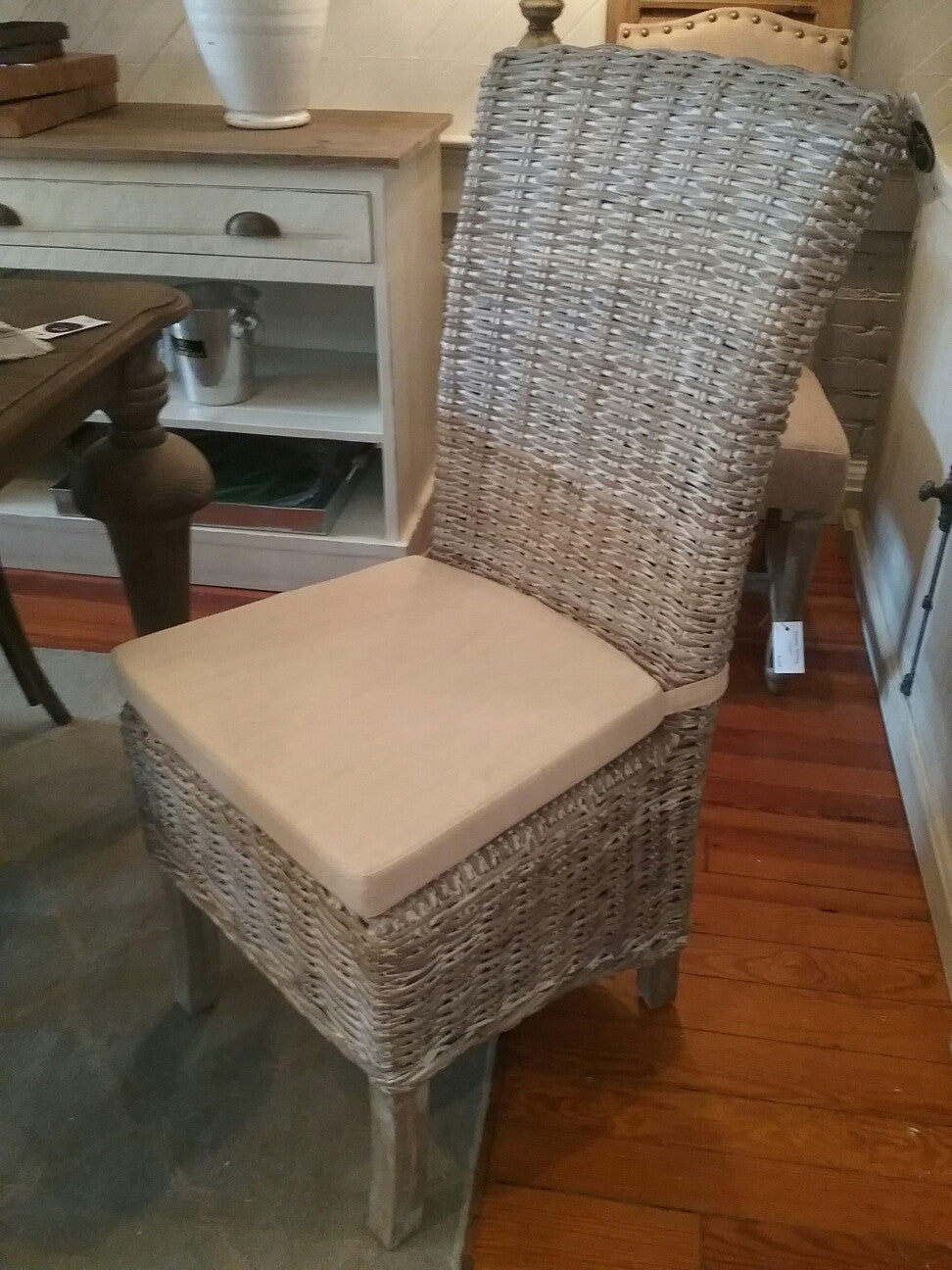 Washed Wicker Chair