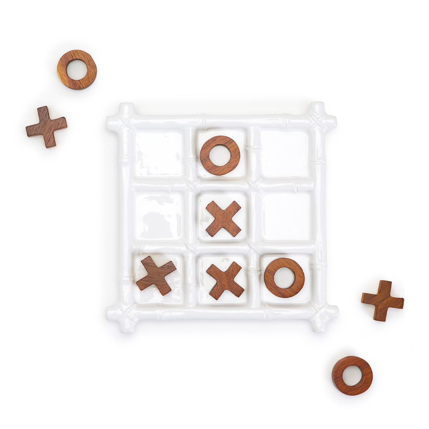 Faux Bamboo Tic Tac Toe Game