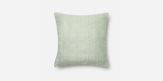 Aqua Geometric Pillow