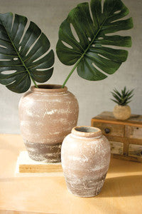 Ceramic Two Tone Urn - 2 sizes