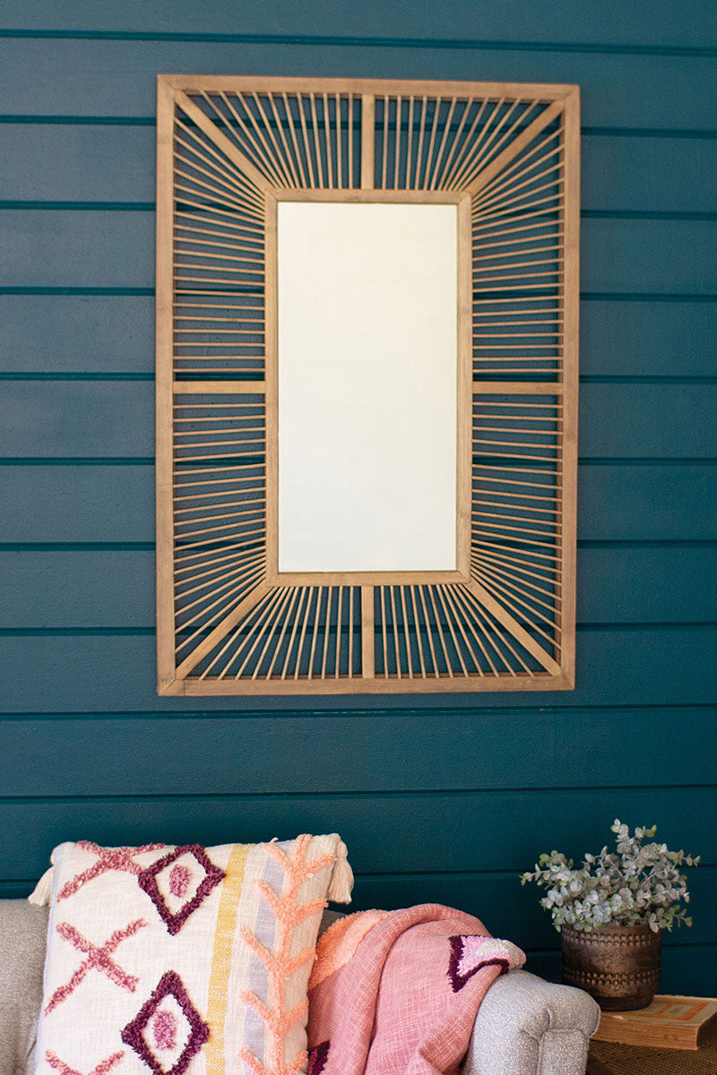 Rectangular Bamboo Mirror