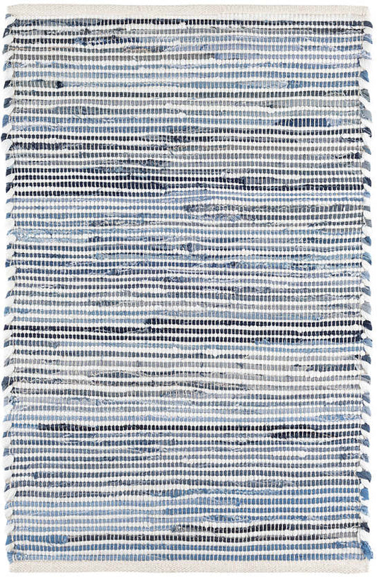 Denim Rag Ribbed Woven Cotton Rug - 2'x3'