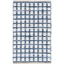 Denim Rag Squares Woven Cotton Rug - 2'x3'
