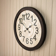Distressed Metal Clock