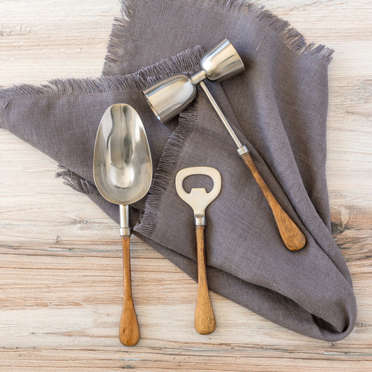 Wood Handled Barware
