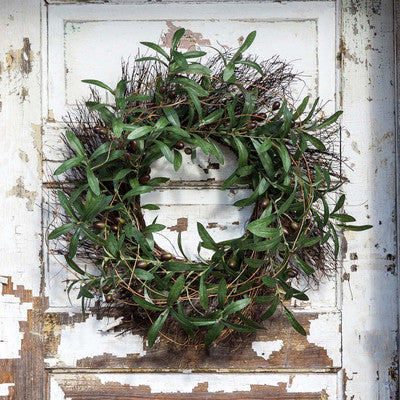 Gathered Olive and Twin Wreath
