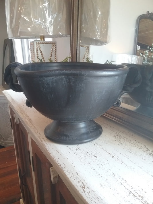 4 Handle Bowl - Black