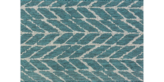 Teal and Gray 8 x 10 rug