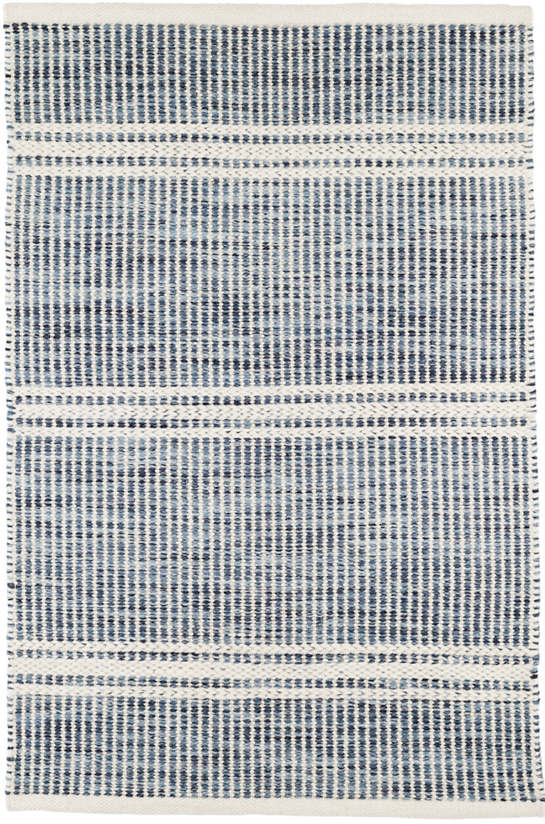 Malta Blue Woven Wool Rug - 2'x3'