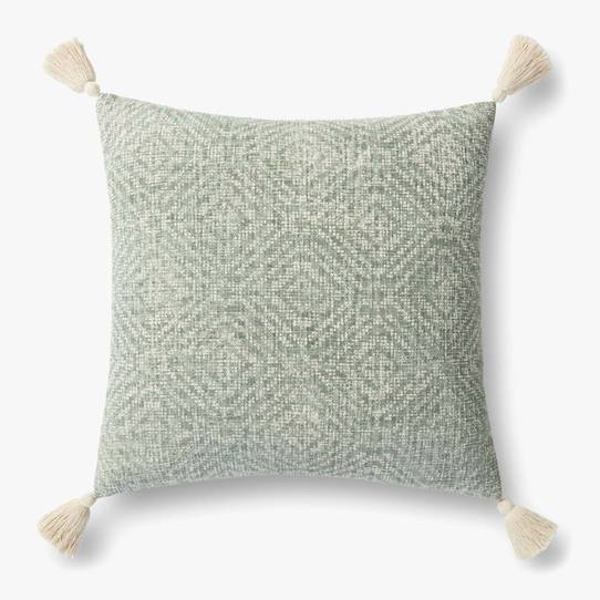 Green 22x22 Diamond Pillow