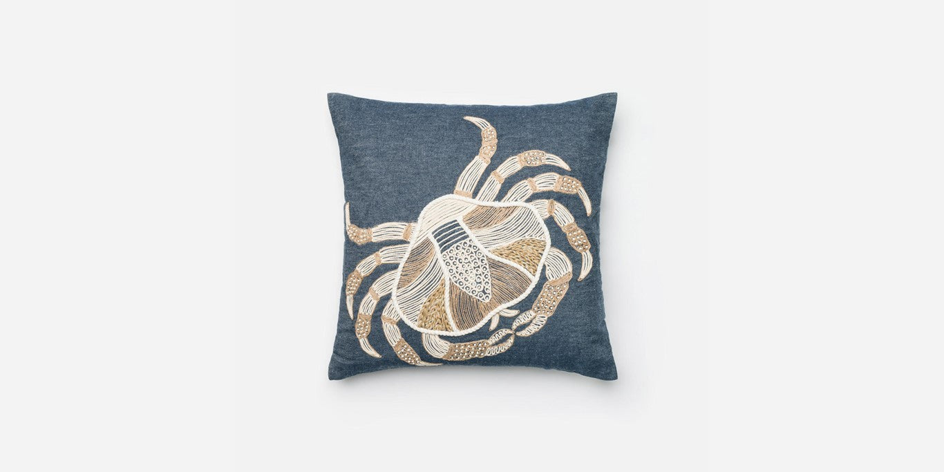 Blue Crab Pillow - 18x18