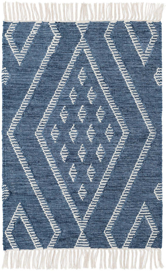 Healy Blue Woven Wool Rug - 2'x3'