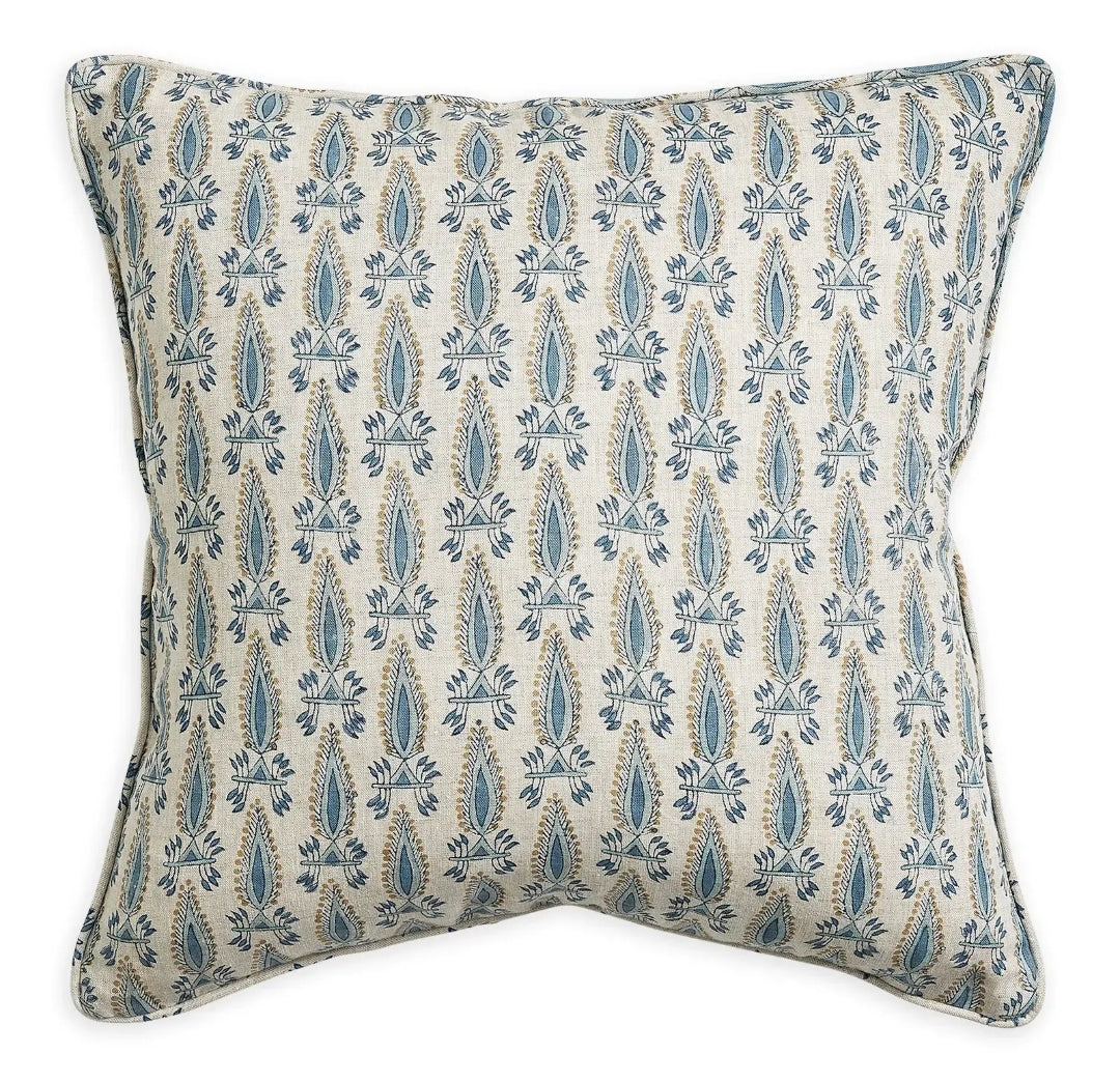 Tashir Fresh Azure Linen Pillow