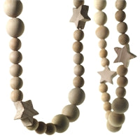 Wood Bead Garland - 6ft