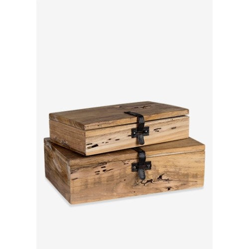 Decorative Wooden Boxes - Set of 2