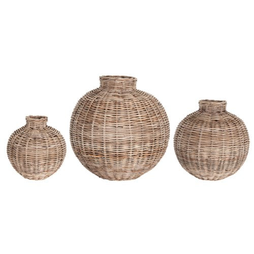 Maris Round Woven Vases