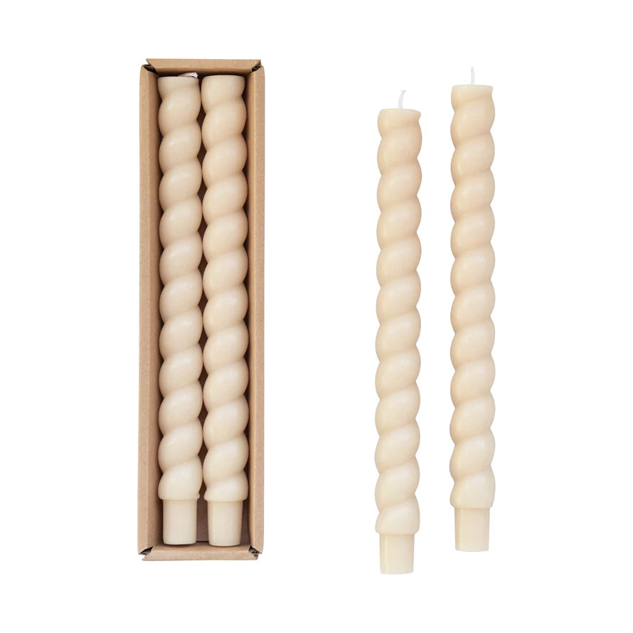 Twisted Taper Candles - set of 2