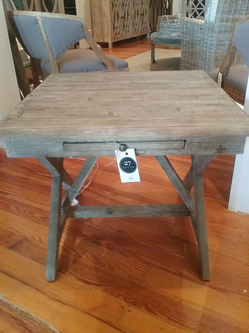 Weathered Side Table 26"x26"22"