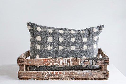 Cotton Slub Polka Dot Pillow