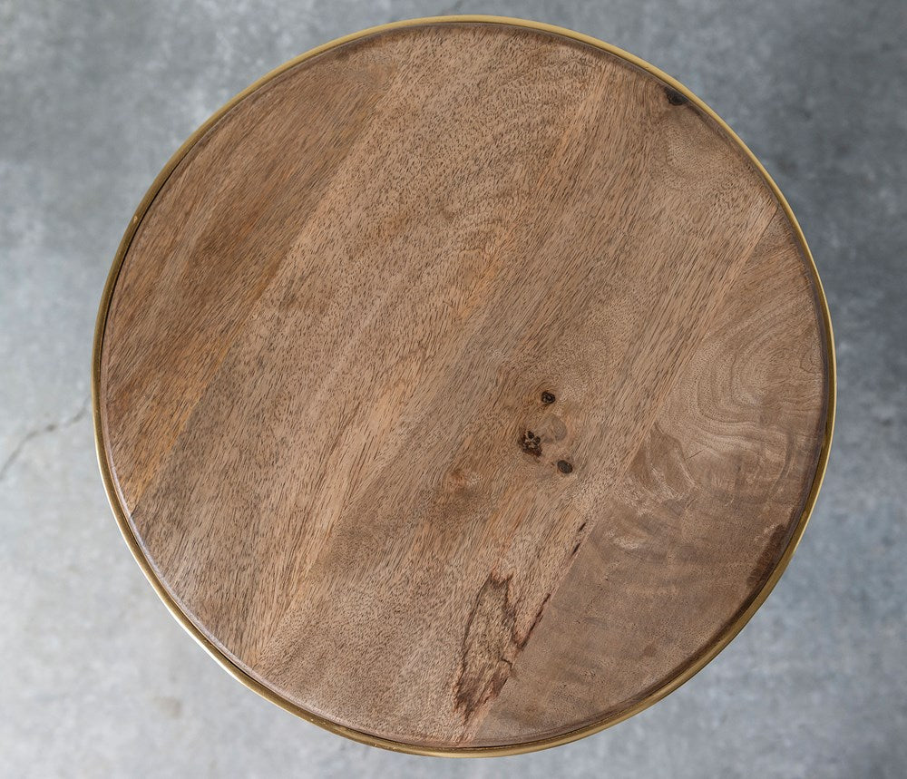 Metal and Mango Wood Table