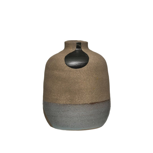 Black & Blue Terracotta Vase