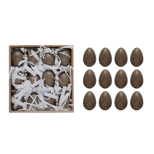 Stoneware Eggs, Set of 12