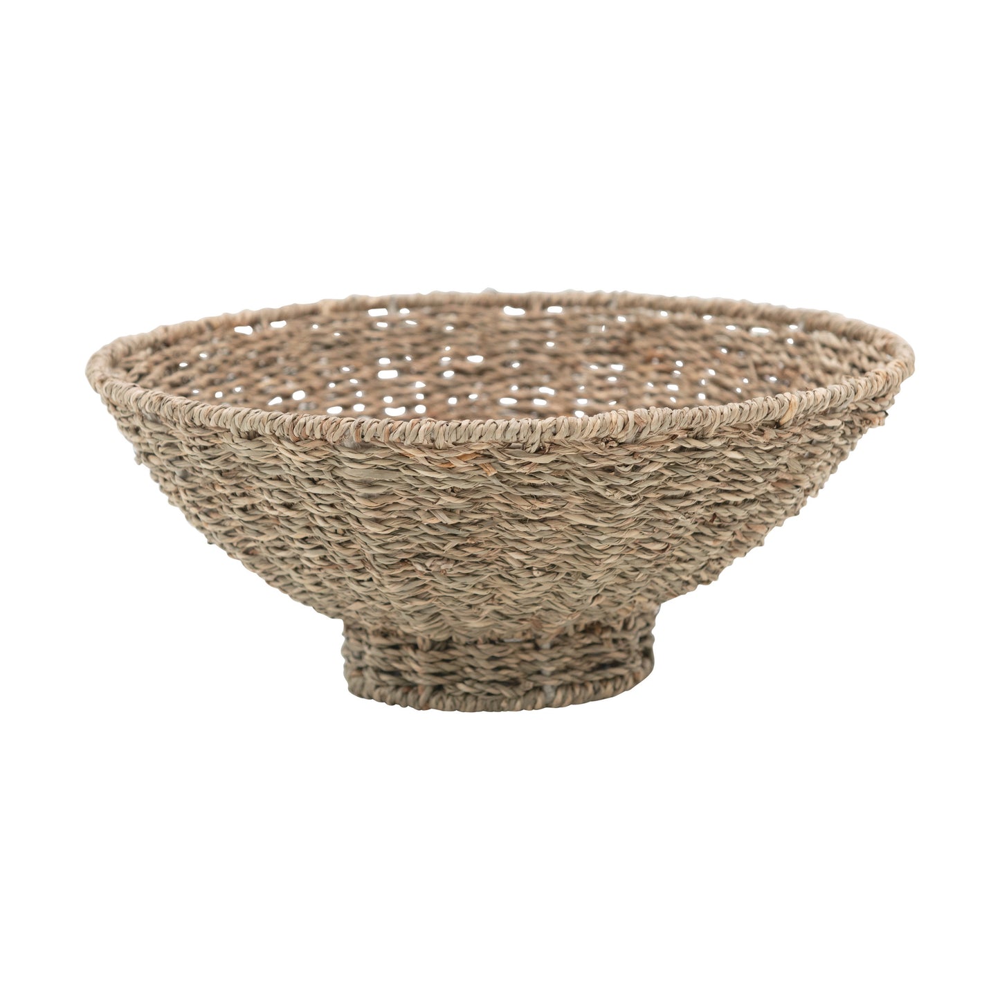 Hand-Woven Seagrass Footed Bowl