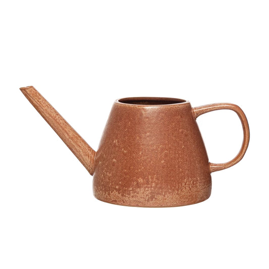 Stoneware Watering Can w/Reactive Glaze