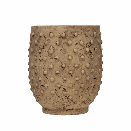 Sandstone Hobnail Planter - Distressed