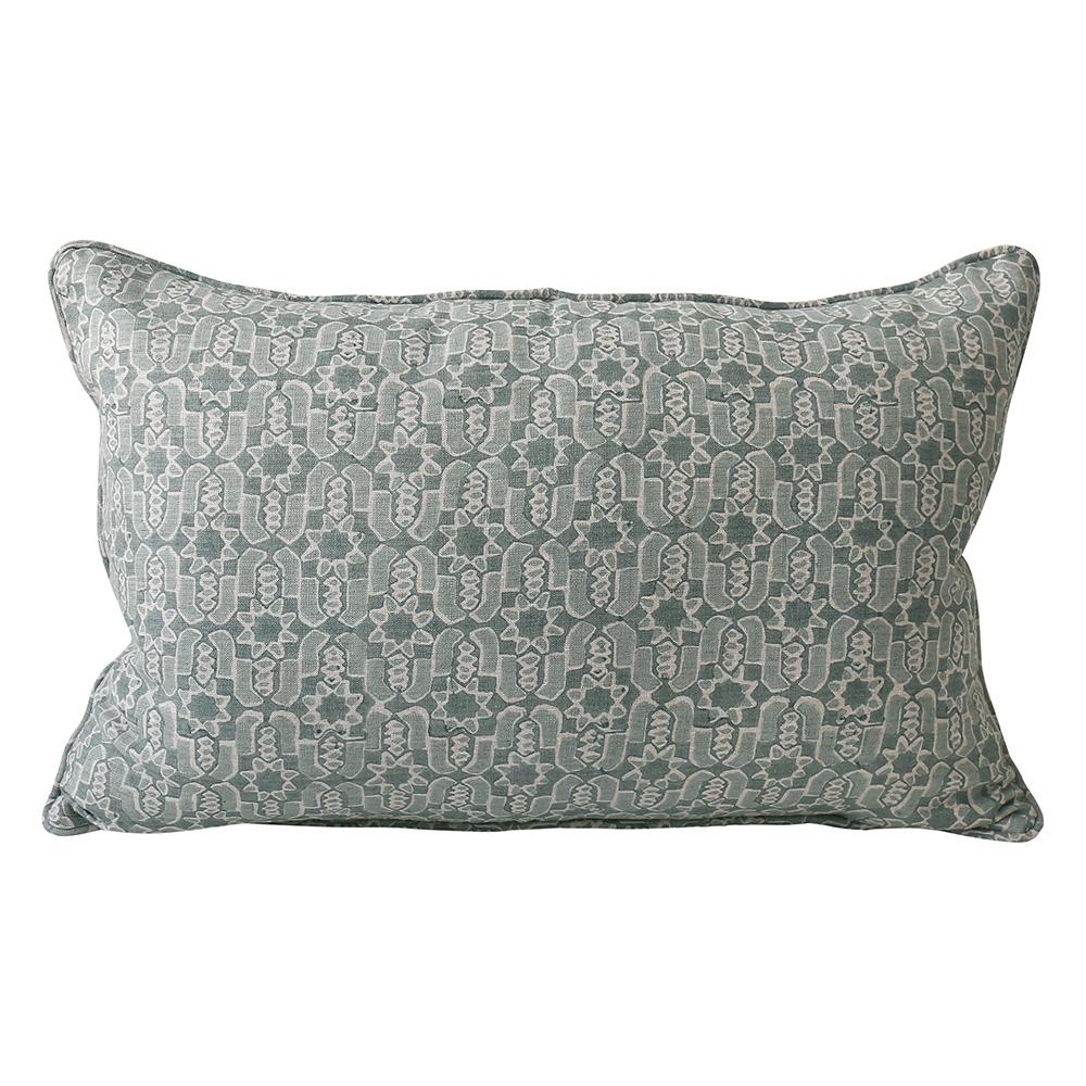 Fez Linen Pillow- Celadon