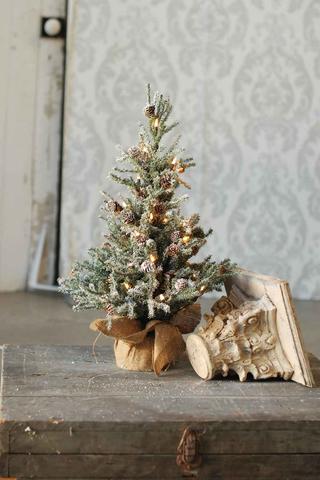 Twig Tree w/ Snow - Pre-lit