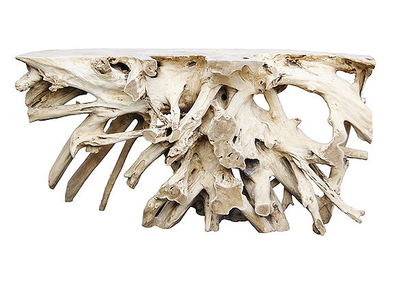 Teak Root Console, Bleached