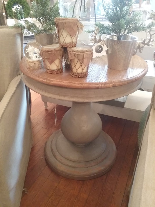 Vintage Wooden Pedestal Table